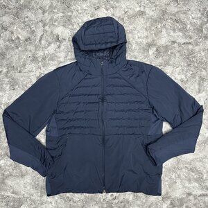 Lululemon Jacket Womens XXL Blue PrimaLoft Hooded Quilted Pockets